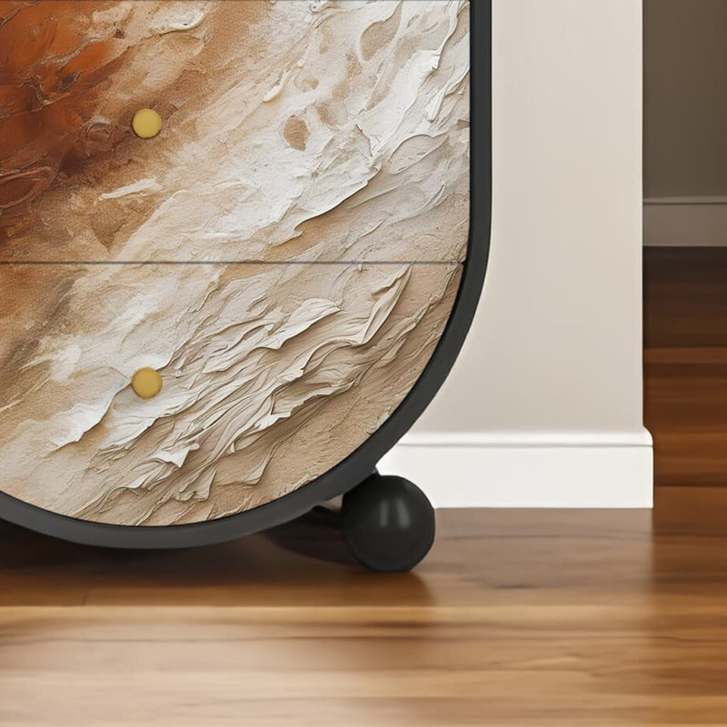 Commode décorative 4 tiroirs en bois massif