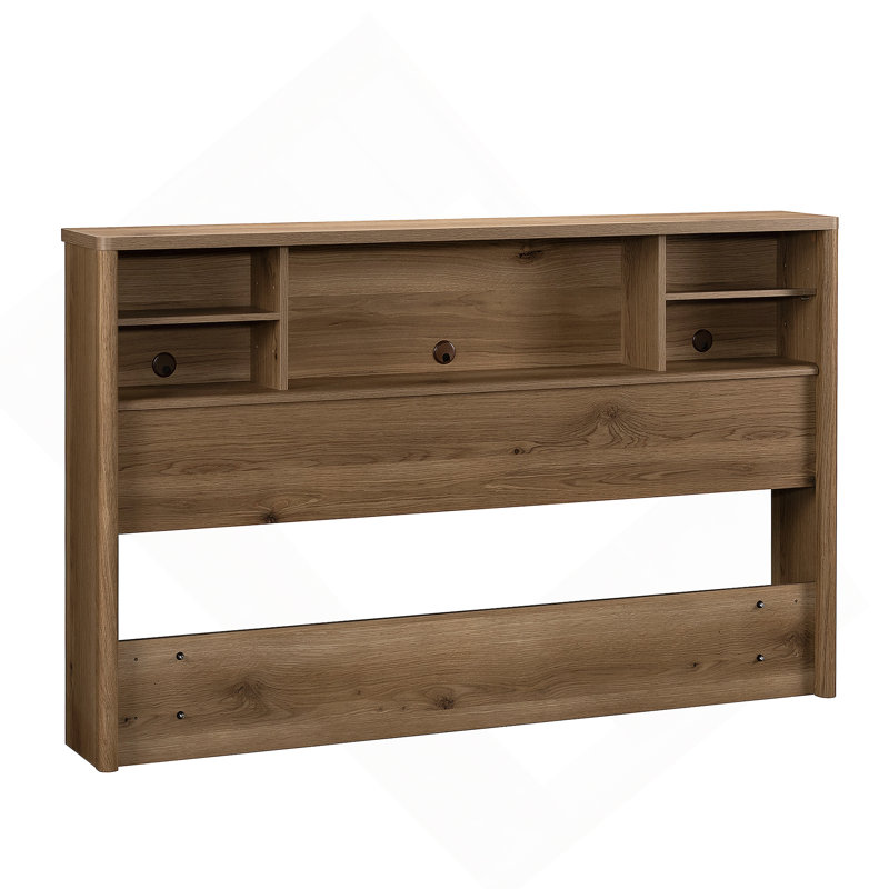 Full/Queen Bookcase Headboard, Brown finish, Brown