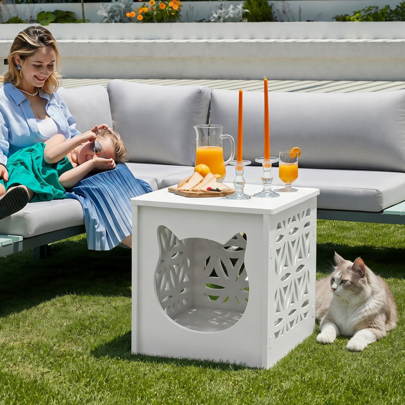 Table d'appoint multifonctionnelle en PVC, White