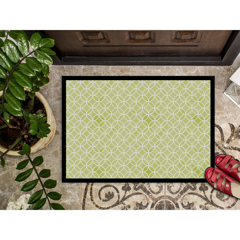 Non-Slip Geometric Outdoor Doormat, Rectangle 24" x 36"