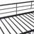 Full Over Full Size Metal Bunk Bed With Slide And Guardrails, Black-759370528-759370525
