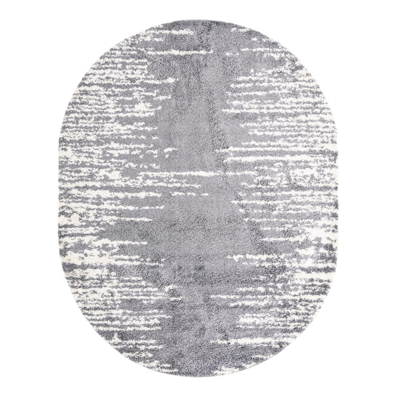 Tapis gris Trent Austin Design® Knupp, Ovale 7 pi 10 po x 10 pi