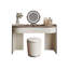 Table de coiffeuse 39,37 "en bois massif minimaliste moderne avec miroir et tabouret-1971477004