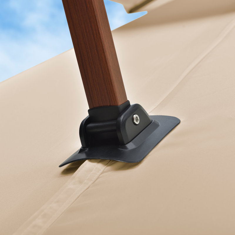 Parasol en porte-à-faux 11/12 / 13FT, Beige, L 132 po x P 132 po