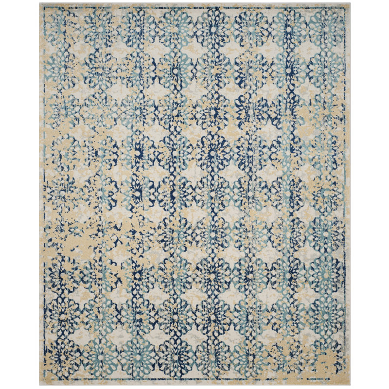 Gonzalez Performance Floral Rug, Rectangle 8' x 10'