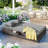 Outdoor Sunbed, Rattan Patio Reclining Chairs with Adjustable Backrest and Seat, Conversational Set-574548371