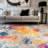Noires Abstract Ivory/Gray/Blue Area Rug-1570309462