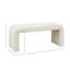 Banc en cascade pour hall d'entrée Boucle - l 42 po x H 18 po x P 16 po, capacité de poids de 400 lb, crème, sans assemblage Moderne en tissu crème, H 16 po x P 18 po