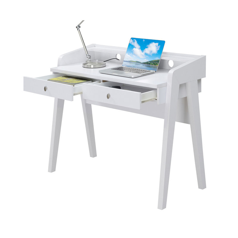 Piotrowski Computer Desk, White