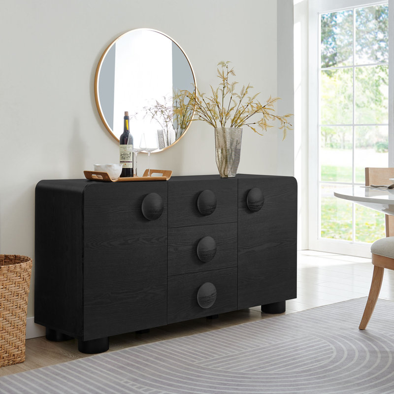 Buffet de rangement 57 po Sonnet, Noir