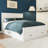 6 Drawers Storage Bed Frame with Wooden Slats Support-1436751805