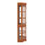 Vitrine d'angle avec 5 tablettes et système d'éclairage, chêne (ampoule E26 non incluse)-639601879-639601869