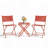 Patio 3 Piece Folding Bistro Set, Premium Steel Outdoor Furniture, Rust-Resistant and Portable for Balcony and Garden-1666487211