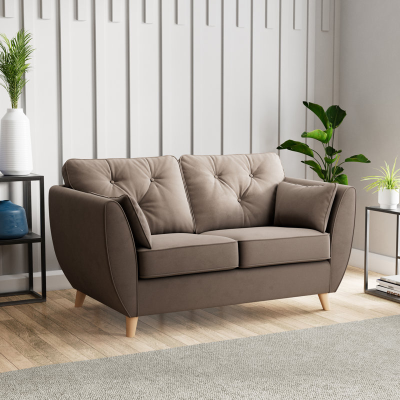Birjesh 2 Seater Sofa, Mole, Beige Wood