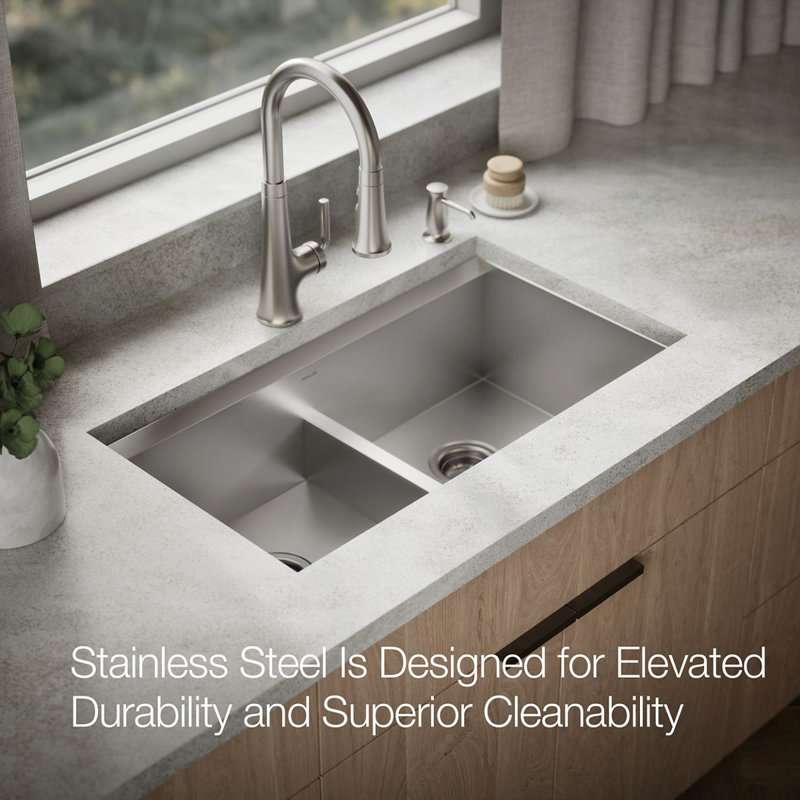 Task Smart Divide33-In X 22-In Top-Mount/Undermount Double-Equal Workstation Kitchen Sink With Accessories, 2 Hole