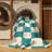 Machine Washable Checkered Beige Area Rug-1476998777
