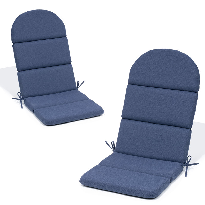 Coussin de siège / dossier Adirondack de 2,36 po Ebern Designs, 2, Gris, polyester