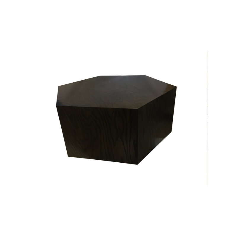 Coffee Table, 16" H x 40" L x 34.6" W, Black Washed
