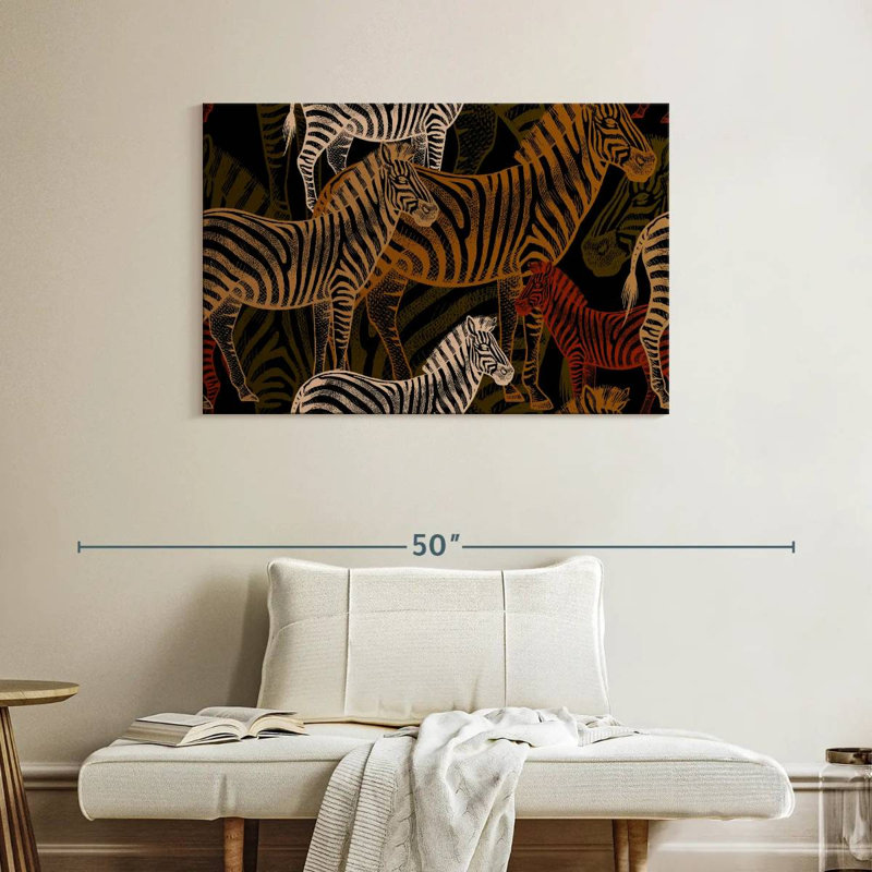 Brampt African Zebras Pattern, 26" H x 39" W
