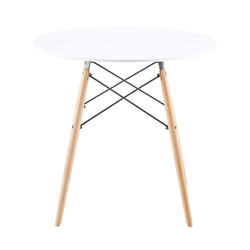 Iceis Beech Round Dining Table, White