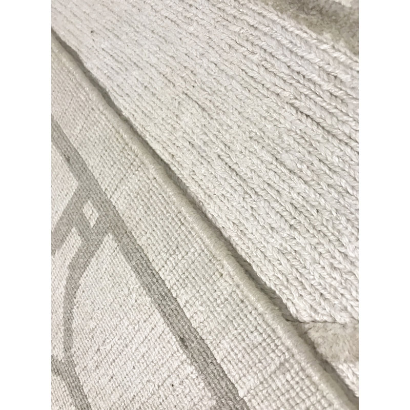 Hand-Knotted High-Quality Ivory Area Rug