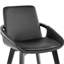Chaise en bambou noir et similicuir noir