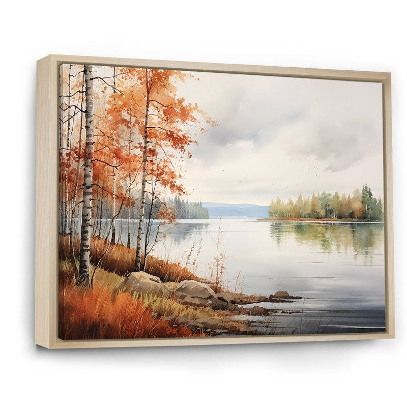 Scandinavian Lake Tranquility II sur impression sur toile, H 30 po x l 40 po x P 1,5 po, Cadre naturel flottant