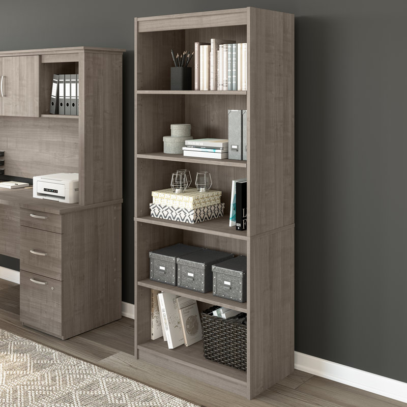 Barra 5 Shelf Bookcase, Silver Maple