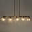 Preesall 5 - Light 44.5'' W Large Texture Glass Linear Kitchen Island Pendant ETL Certified