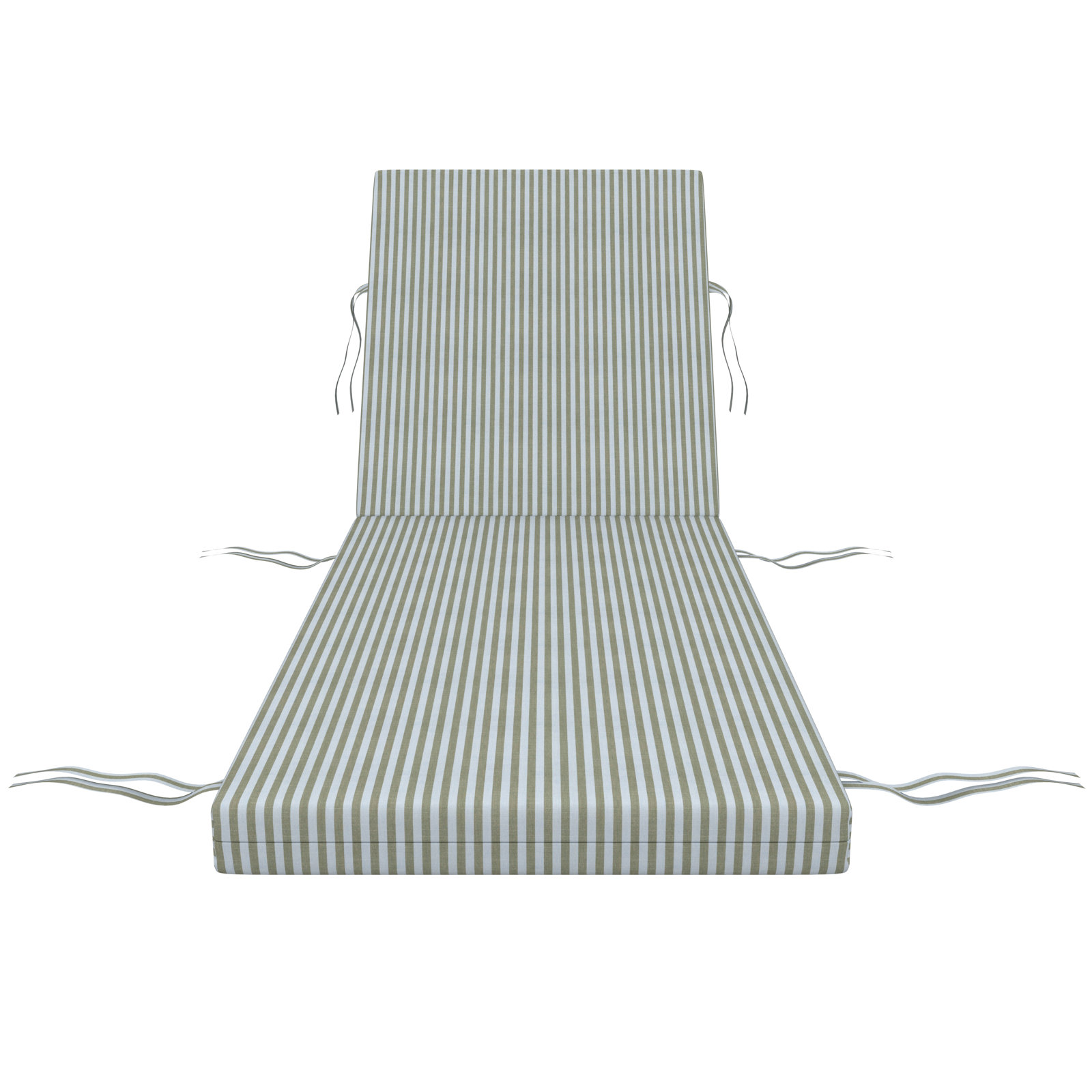 Lani Sunbrella Outdoor Chaise Lounge Cushion, 24" W x 45" D, Sail Away Aloe