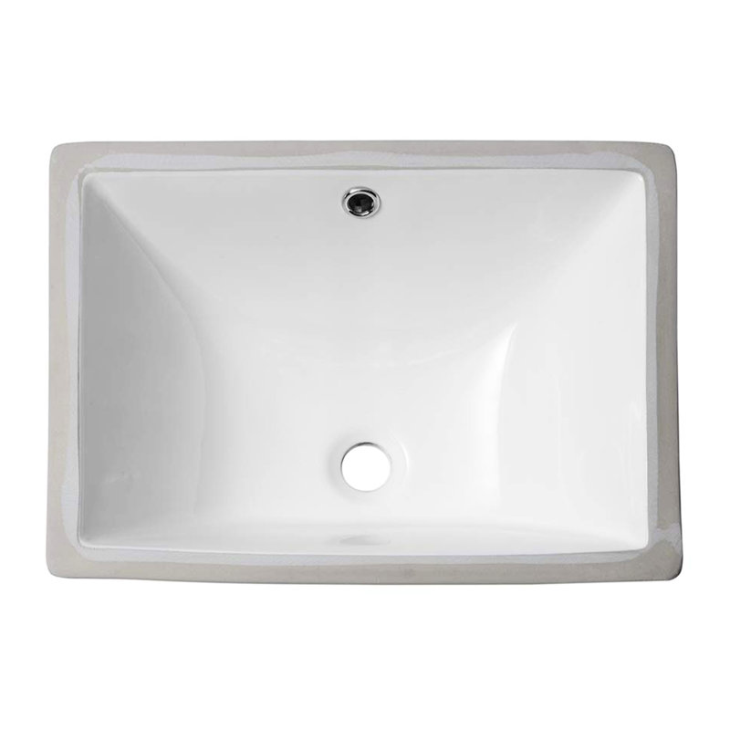 20.67"X15" Ceramic Undermount Bathroom Sink With Overflow - Stain , Acid-, For Bathrooms White 20.67"X15", Acid Resistance,
