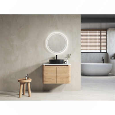 30"Wall-Mounted Bathroom Vanity With Ceramic