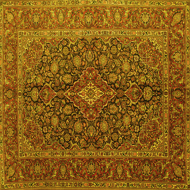 Alphonia Washable Oriental Indoor Rug, Square 8'