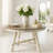 Oma Dining Table, 48 Inch Round Graywash Top, Antique White Base