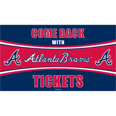 Tapis de jeu en PVC 28 po x 16 po Atlanta Braves
