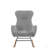 GREY teddy fabric rocking chair
