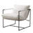 29" W Upholstered Sling Accent Chair with Metal Frame-701599340