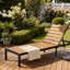 Méridiennes d'extérieur Fauteuil inclinable d'extérieur avec dossier réglable pour patio, bord de piscine ou plage, noir + naturel-419938221