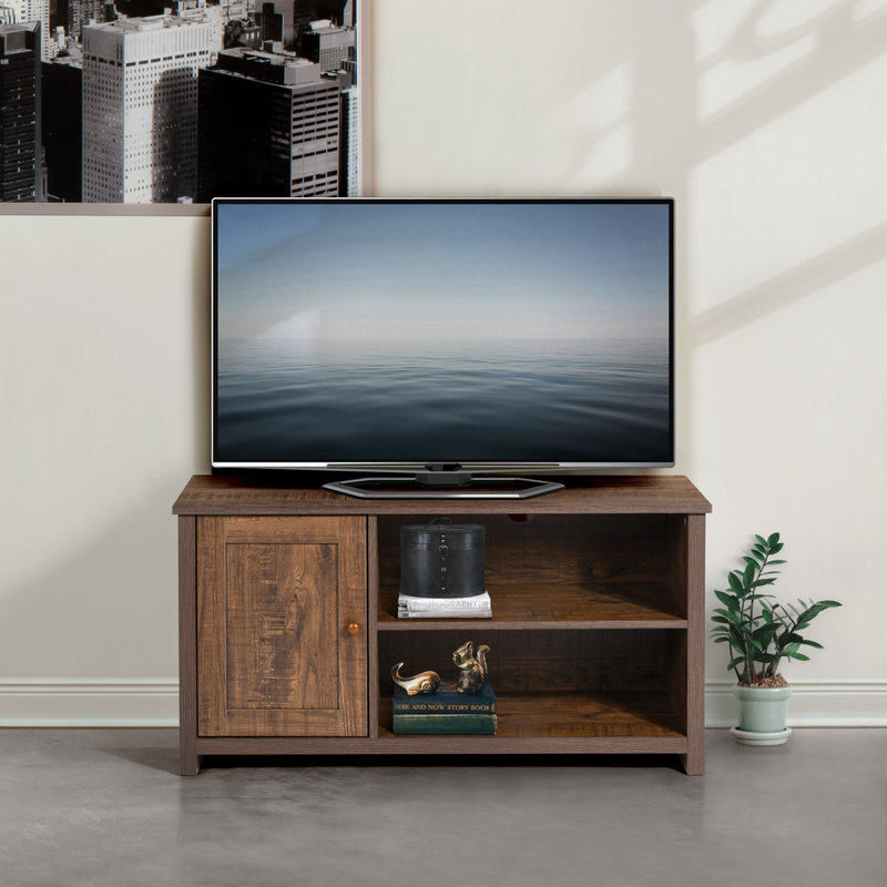 Wikhard Unfinished TV Stand for TVs up to 32", Vintage Brown