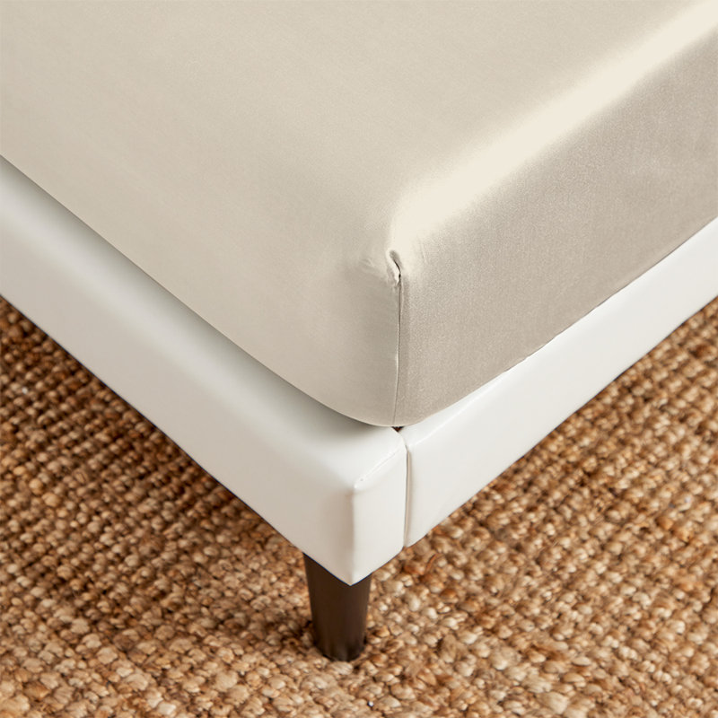 Cream Twin Bamboo Rayon Bed Sheet Set