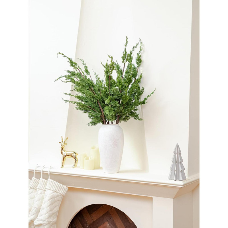 6 pièces de tiges de pin de Noël, 38 po de branches de pin Norfolk pour une décoration de Noël