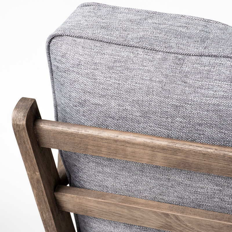 Fauteuil l 28 po Roxy, 100 % polyester gris givré