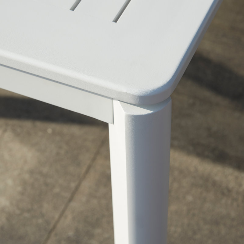 Rectangular Extendable Outdoor Dining Table , 108.3 " W 39.4 " D, White