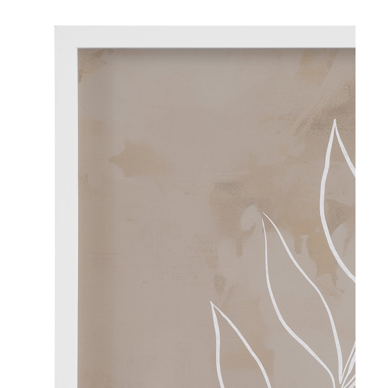 Silhouette Leaf Framed Print Set of 2