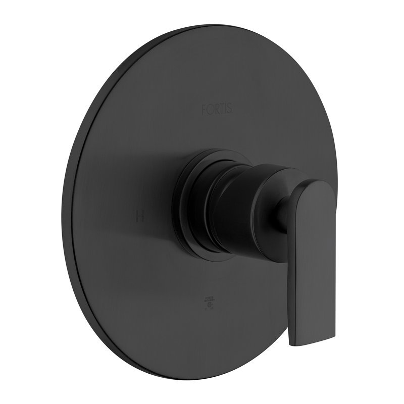 Vitrina Pressure Balanced Valve Trim Only with Single Lever Handle, Matte Black
