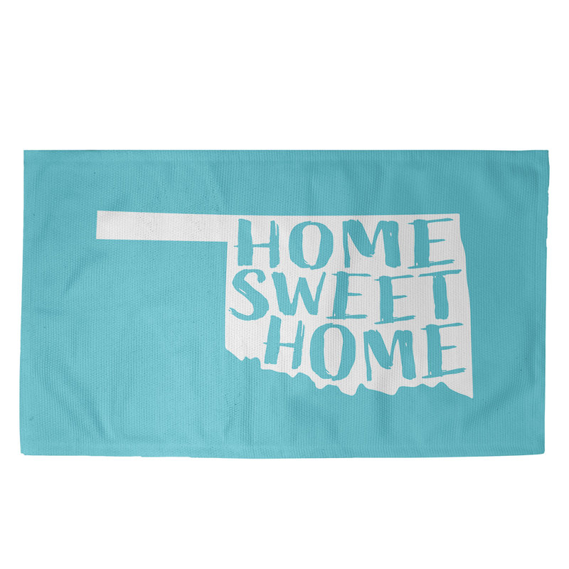 Tapis de maison bleu doux Oklahoma, Rectangle 5 pi x 7 pi