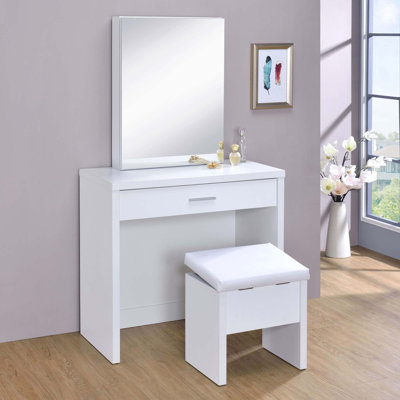 Coiffeuse avec miroir et tabouret Walsh