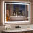 LED Lighted Bathroom Mirror: Front and Backlit, Tempered Glass, 3 Colors, Dimmable, CRI 90+, Defog-245260691