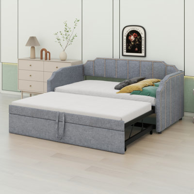 Conception de lit de jour peu encombrante avec plateforme de couchage supplémentaire et technologie de charge intégrée
