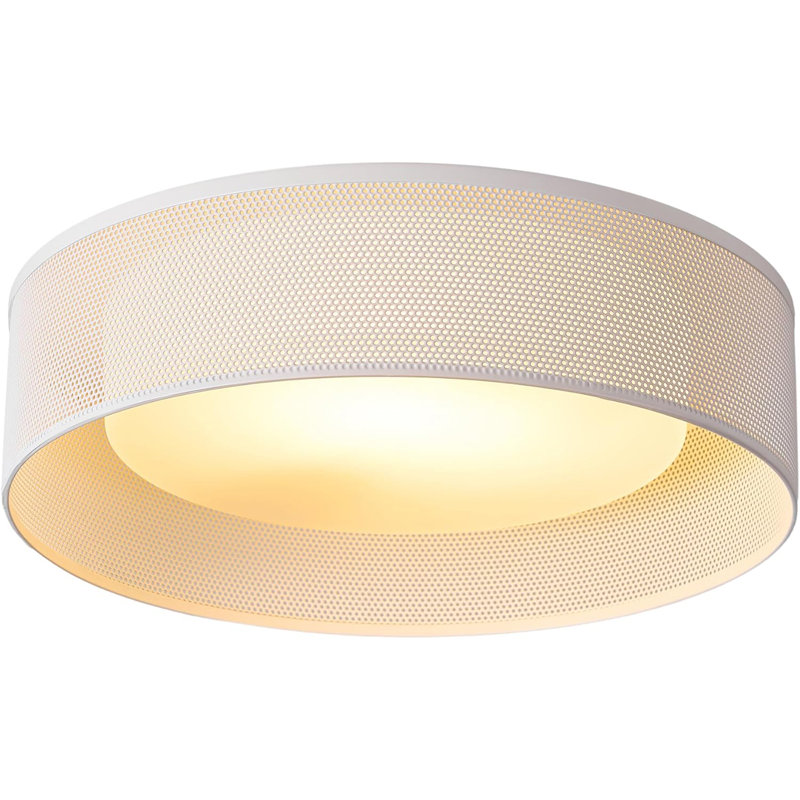 Close To Ceiling Lights, 14-Inch White Flush Mount Ceiling Light Fixture With Cloudy Glass, Bedroom Lights For Ceiling, Light Fixtures Ceiling Mount For Porch Hallway